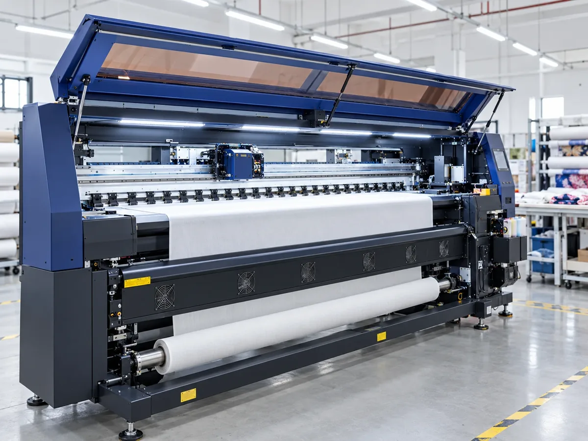 Large-format sublimation printer with fabric roll