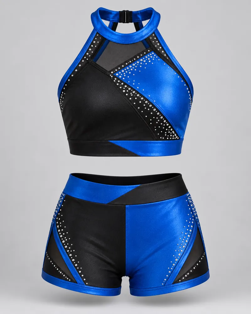 Electric Blue Split Halter Practice Set – front view