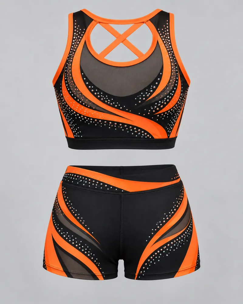 Neon Orange Wave Practice Set – back view
