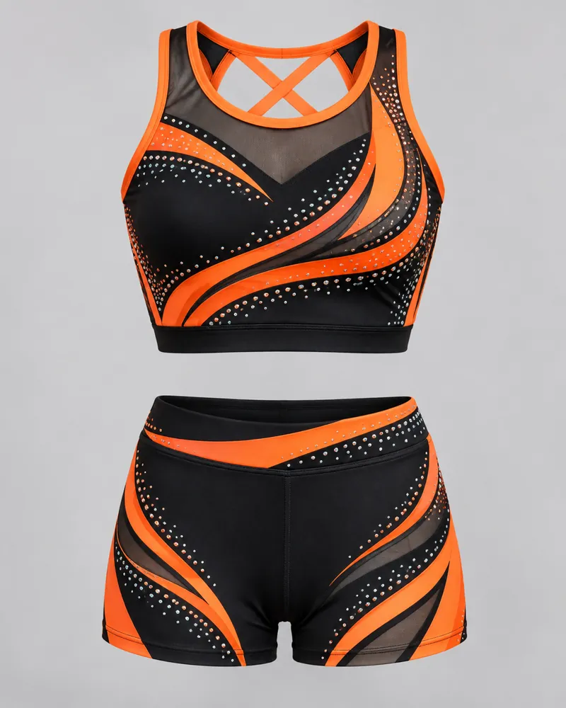 Neon Orange Wave Practice Set – front view