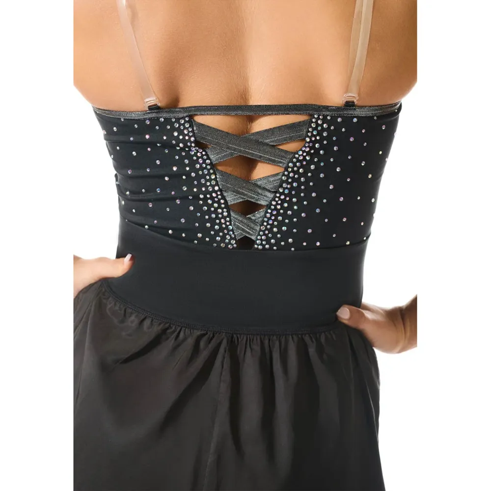 Rhinestone Cross Halter Neck Sleeveless Crop Top with Shorts Two Piece Set All Star Cheerleading Uniform – photo 3