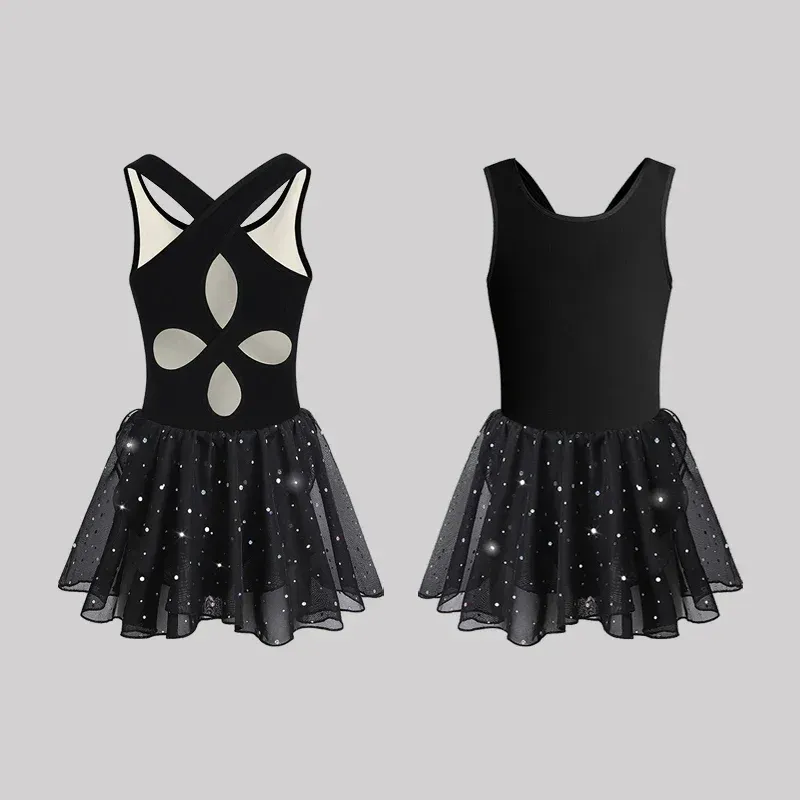Girl Ballet Dance Leotard Toddler Shiny Sleeveless Dance Dress Kids Tank Dancewear With Full Front Lining – photo 3