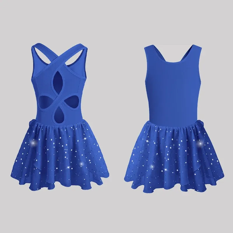 Girl Ballet Dance Leotard Toddler Shiny Sleeveless Dance Dress Kids Tank Dancewear With Full Front Lining – photo 4