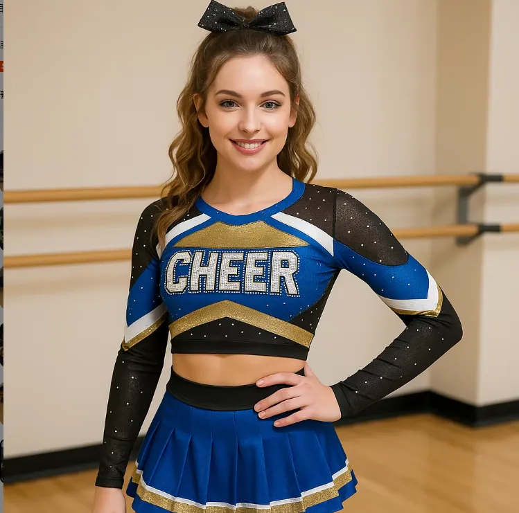 2025 New Girls Cheerleading Uniform Sets College School Customizable Comfortable Sublimation – photo 2