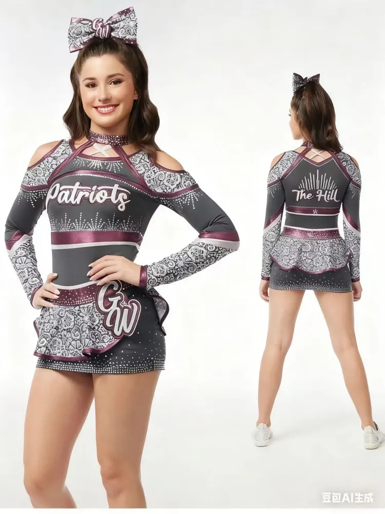 2025 New Girls Cheerleading Uniform Sets College School Customizable Comfortable Sublimation – photo 3