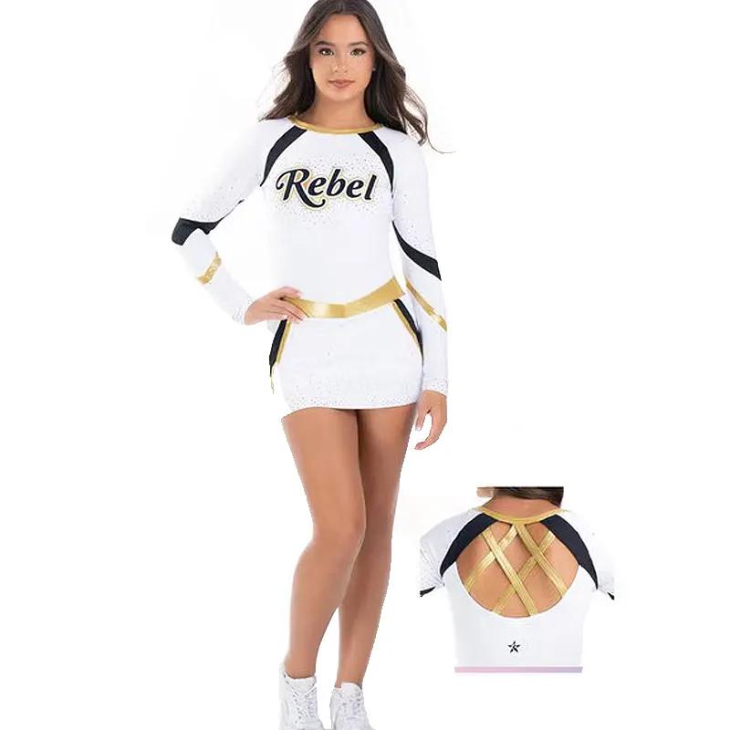 Adults Ballet Uniform with Rhinestones School Performance Outfit Sets Spandex/Polyester Digital Printing – photo 2