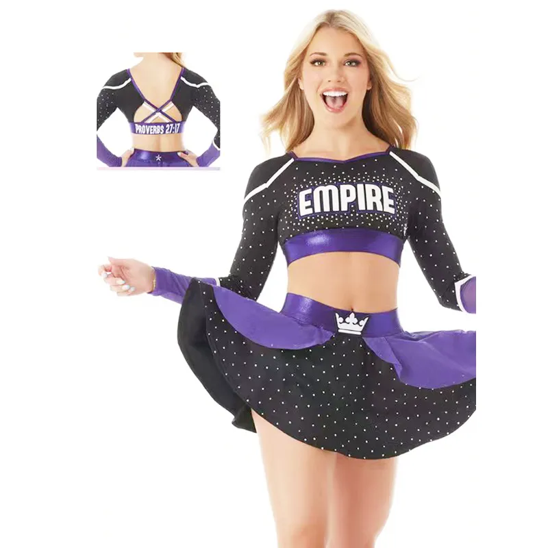 Adults Ballet Uniform with Rhinestones School Performance Outfit Sets Spandex/Polyester Digital Printing – photo 4