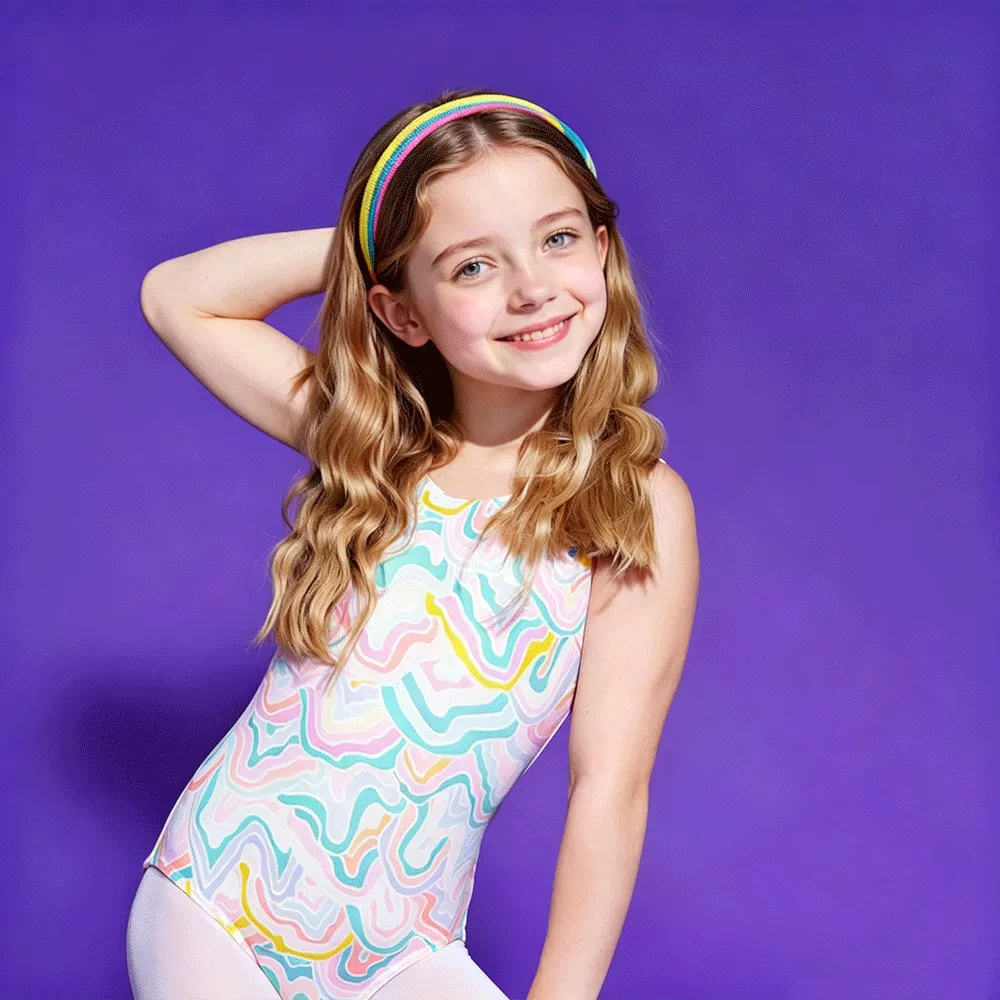 Printed Spandex Dance Leotard Gymnastics Practice Wear Gymnastics Training Leotard for Girls – photo 2