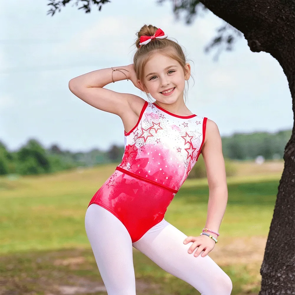 Printed Spandex Dance Leotard Gymnastics Practice Wear Gymnastics Training Leotard for Girls – photo 3