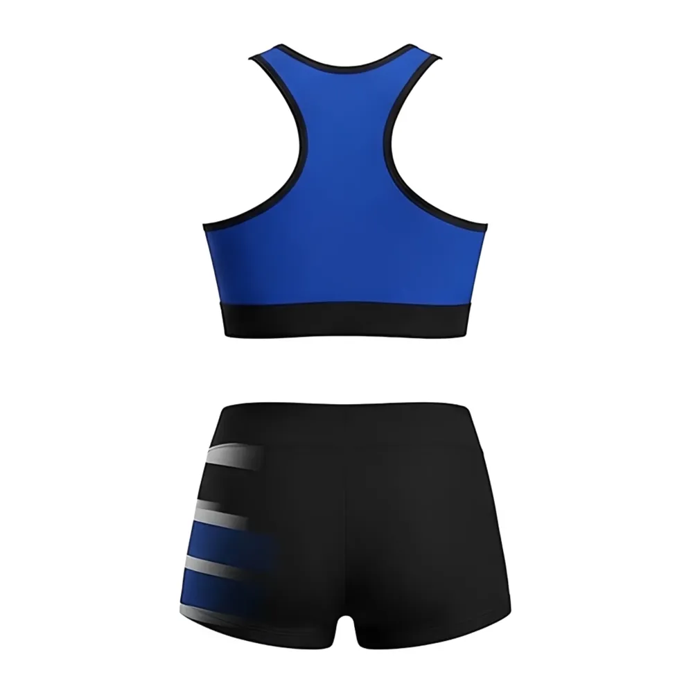 Girls Children's Cheerleading Uniform Sets for Event Performances-Spandex/Polyester Material Digital Print – photo 2
