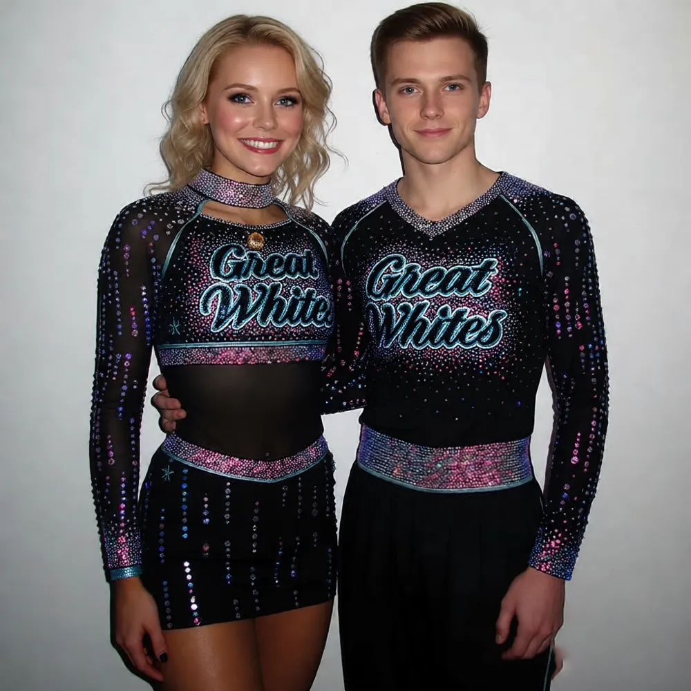 Customize Children's Cheerleading Uniform Sets for Basketball School Competitions Spandex/Polyester Digital Print – photo 3