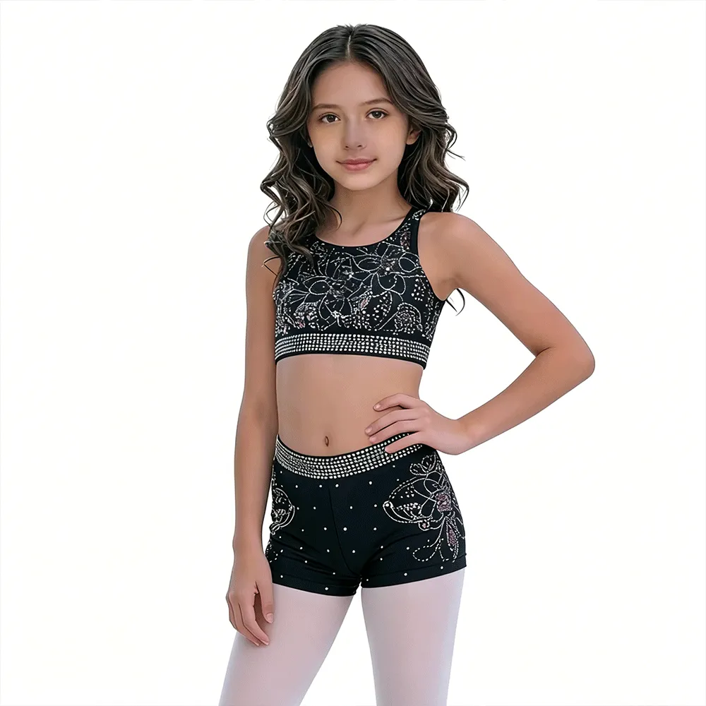 Rhinestone Allstar Cheerleading Uniforms 2 Piece Set Sublimated Cheer Dance Team Outfits for Girls Women – photo 2