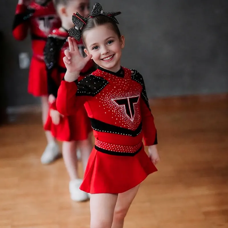 Cheerleading Uniform Sets Spandex/Polyester Material CHSALL Brand Competition Use for Children School Girls – photo 2