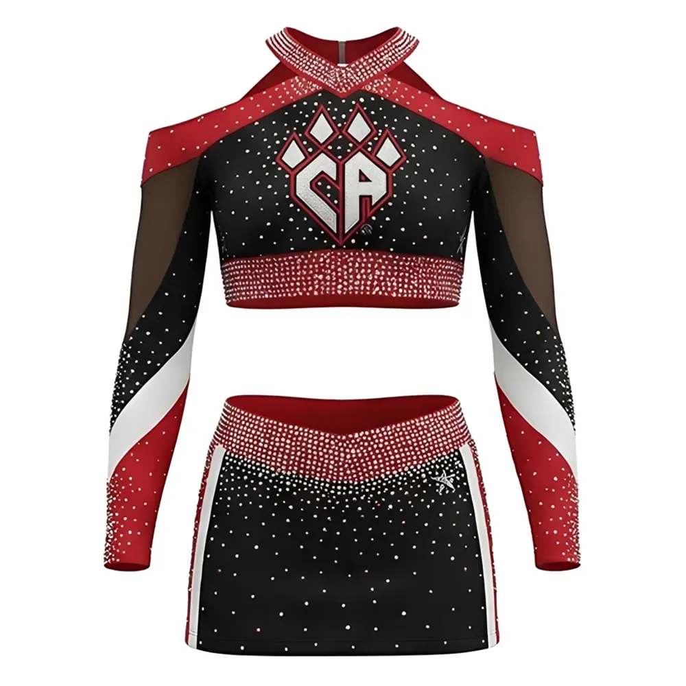 Children's Cheerleading Uniform Sets Design Pattern Spandex/Polyester Digital Print for Cheer Teams – photo 2