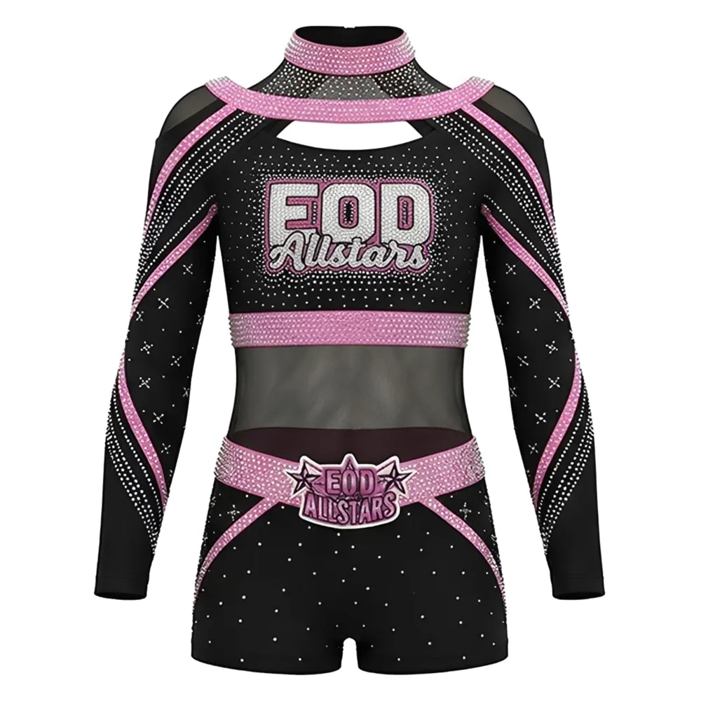 Children Price Spandex/Polyester Cheer Warm-Up Sets Competition Cheerleading Uniforms Practice Wear for Girls – photo 3