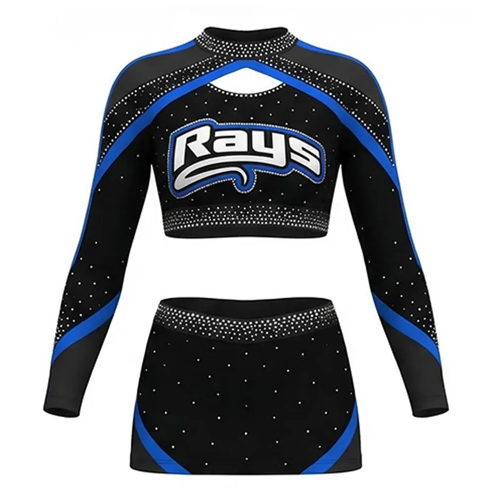 Women Cheerleading Uniform Sets Spandex/Polyester for Special Occasions Practice Fitness Sports – photo 3