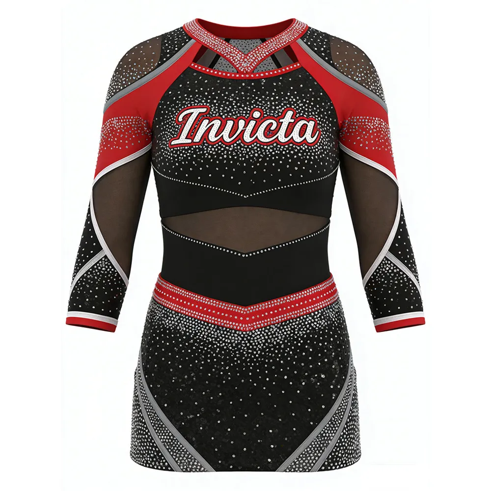 Children Plus Size Cheerleading Costumes Sets Design Sublimation Cheerleader Uniforms for Team Competition – photo 2