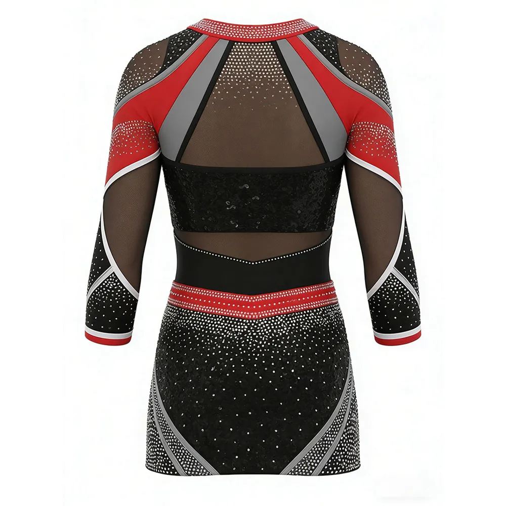 Children Plus Size Cheerleading Costumes Sets Design Sublimation Cheerleader Uniforms for Team Competition – photo 3