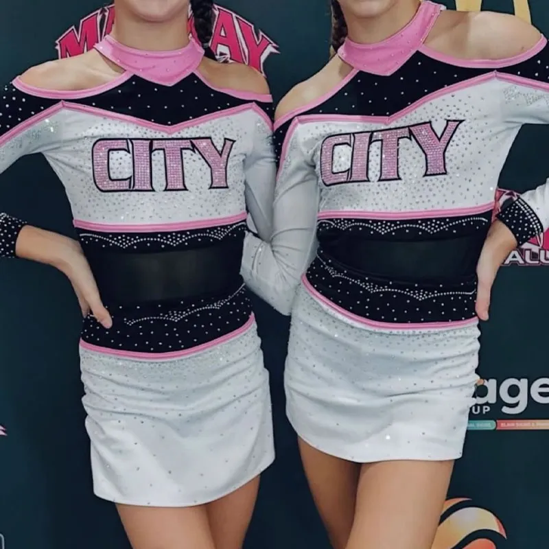 Blue Sublimation Cheerleading Uniforms High School Girls Youth Sideline Cheer Uniforms for Dance – photo 3