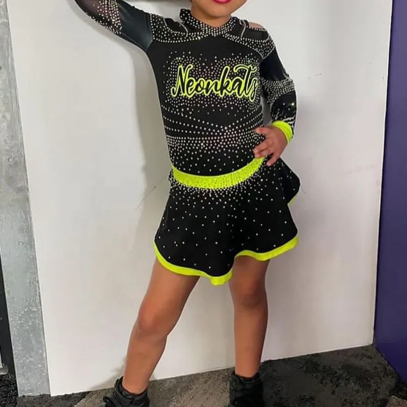 Blue Sublimation Cheerleading Uniforms High School Girls Youth Sideline Cheer Uniforms for Dance – photo 4