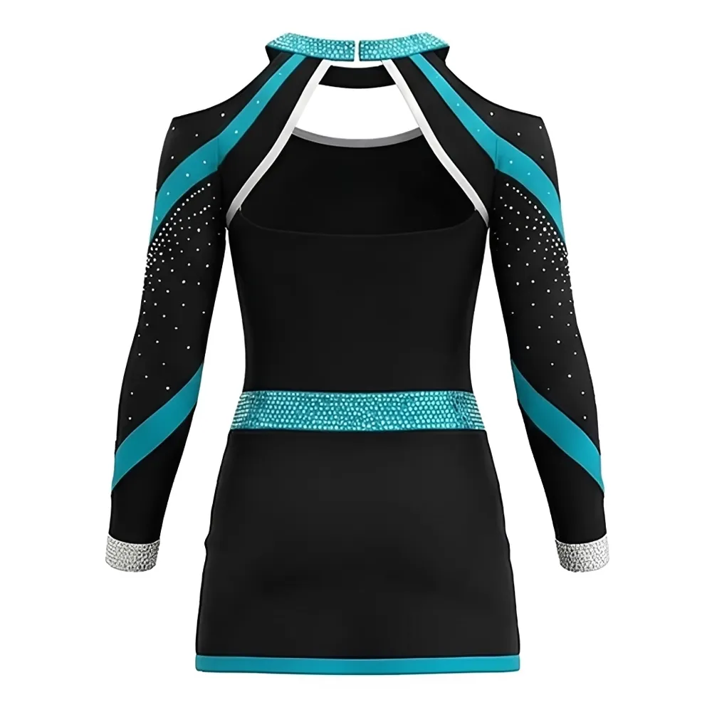 Women's All-Star Cheerleading Uniform Sets Spandex/Polyester for Rugby Match – photo 3