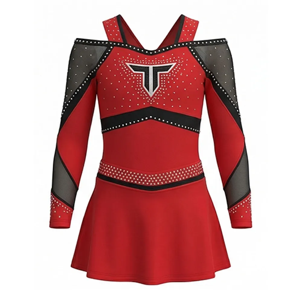 Cheerleading Uniform Sets Spandex/Polyester Material CHSALL Brand Competition Use for Children School Girls – photo 3