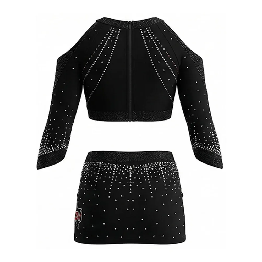 All Star Cheerleading Uniform Sets for Kids Toddlers Sparkle Design Spandex/Polyester Material for Festival Celebrations – photo 4