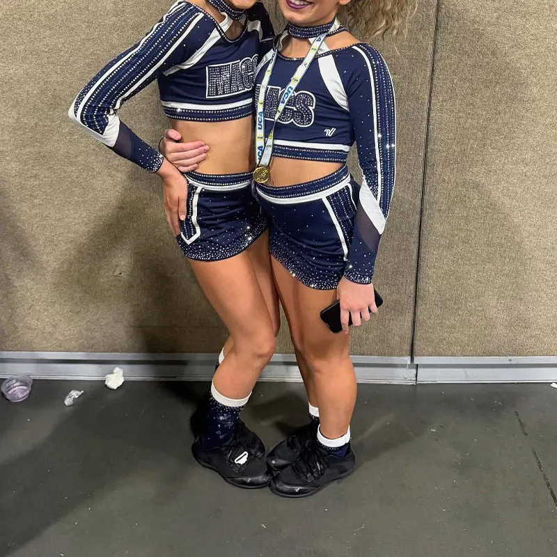 Children's Girls Cheer Uniform Sets with Spandex/Polyester Fabric Good Quality Cheerleading Costume for Dance – photo 3