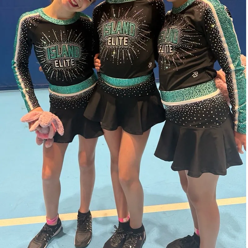 Children's Girls Cheer Uniform Sets with Spandex/Polyester Fabric Good Quality Cheerleading Costume for Dance – photo 4