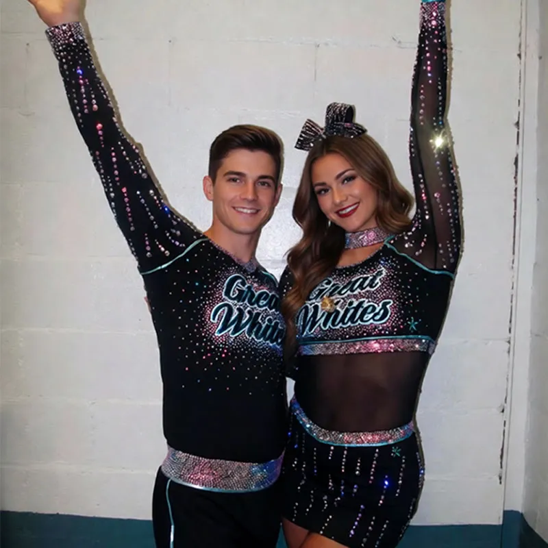 Cheerleading Uniform Sets Design Your Own Spandex/Polyester for School Teams Competition – photo 2