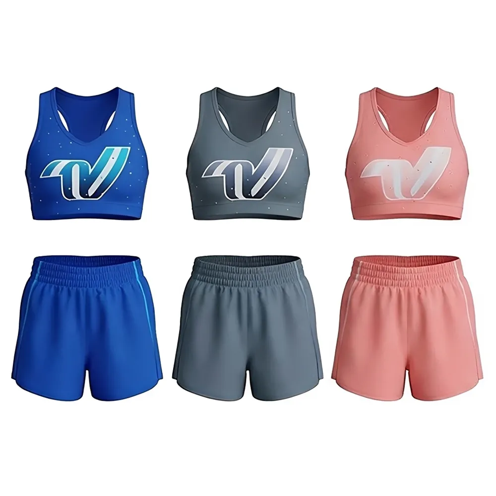 Cheerleading Uniforms Sets Rhinestones Sublimation Digital Print Cheerleader Costume Children's Logo – photo 3