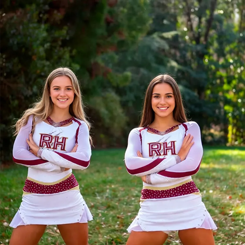 Children's Cheerleader Uniform Sets for Competition Spandex/Polyester Dance Wear – photo 3