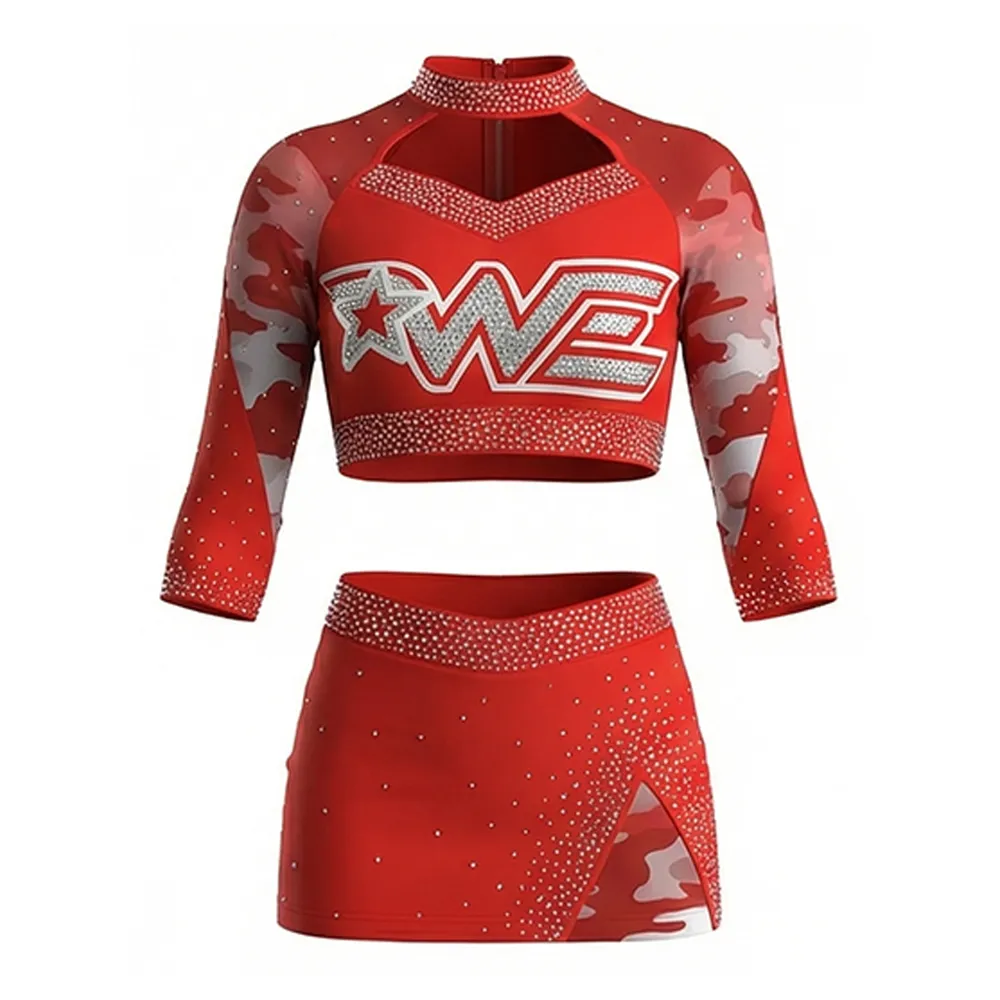 High-Quality Light Blue and White Cheerleader Wear Logo Cheerleading Uniforms for Basketball Cheerleading – photo 3