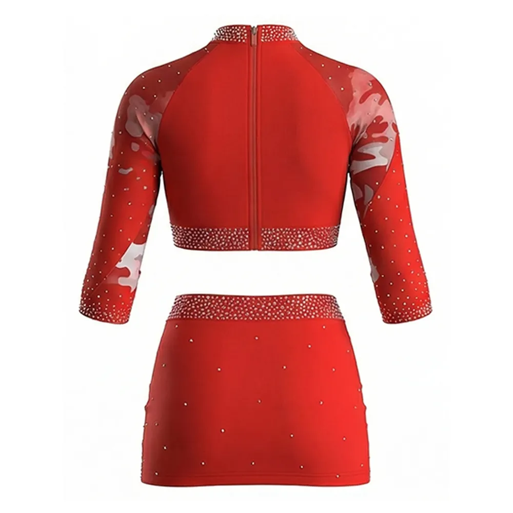 High-Quality Light Blue and White Cheerleader Wear Logo Cheerleading Uniforms for Basketball Cheerleading – photo 4