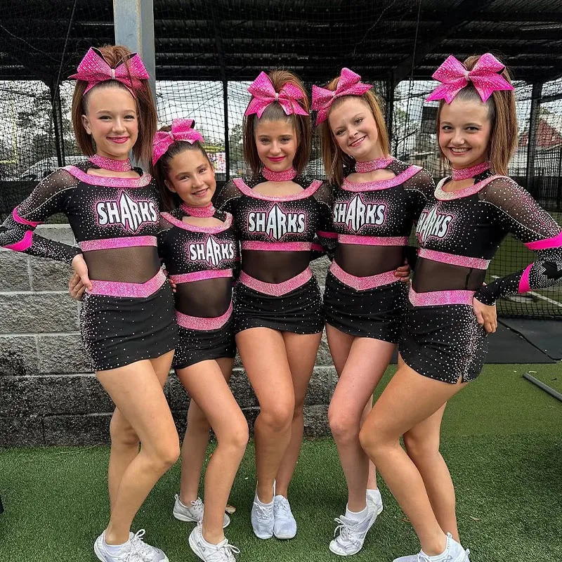 Children's Cheer Girls Uniform All Stars Cheerleading Uniforms Design Pattern Cheer Uniform Sets – photo 2