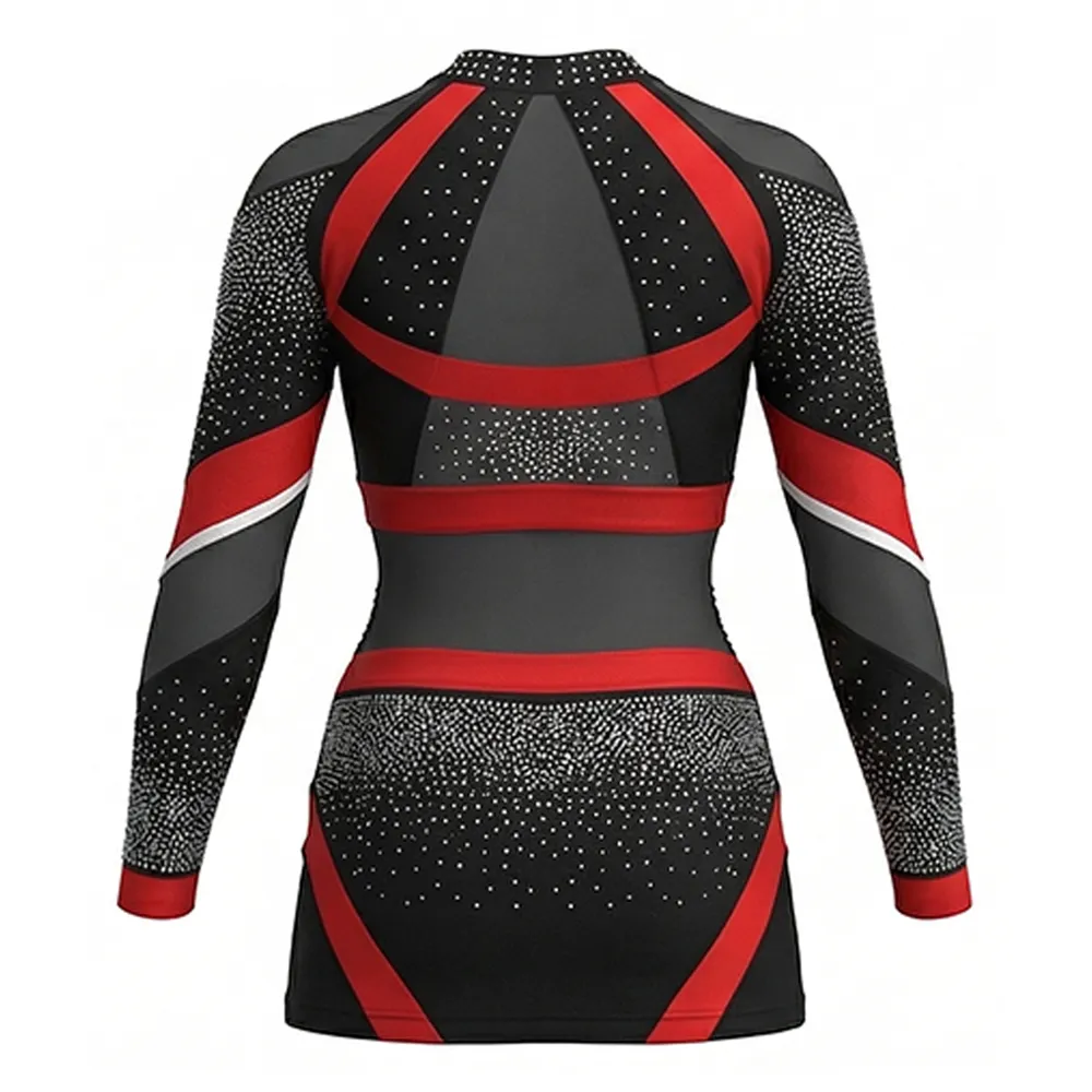 All Star Gradient Cheerleading Uniforms Black Professional Cheerleading Outfit for Activity – photo 2