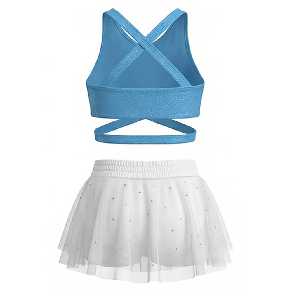 New Cheerleading Uniforms Girls Wear Crop Top Cheer Uniform Cheerleading Uniforms for Competitions – photo 3