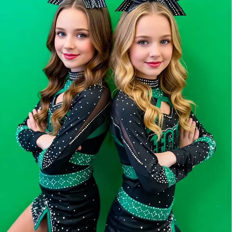 Cheerleader Gymnastics Leotard Lady Sublimation Cheerleading Uniforms Blank Training Clothes – photo 2
