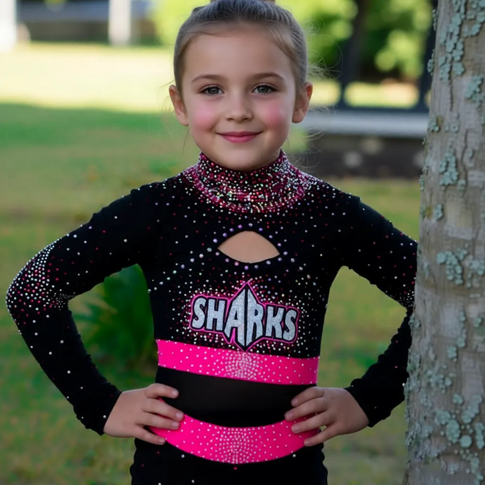 New Arrivals Cheerleading Warmup Tracksuit Rhinestone Cheer Practice Cheer Warm Ups Training Wear – photo 2