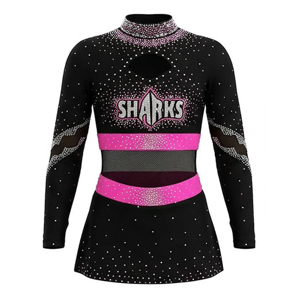 New Arrivals Cheerleading Warmup Tracksuit Rhinestone Cheer Practice Cheer Warm Ups Training Wear – photo 3