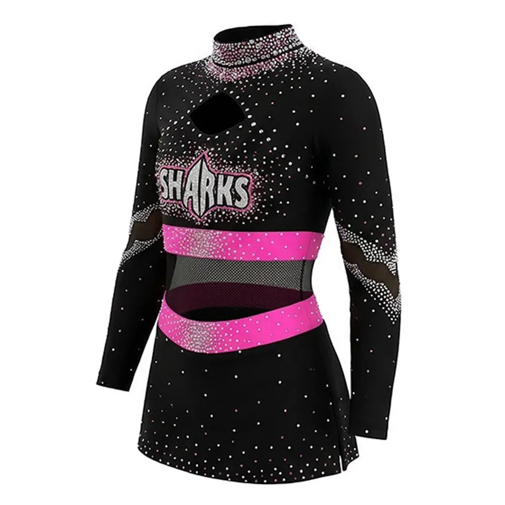 New Arrivals Cheerleading Warmup Tracksuit Rhinestone Cheer Practice Cheer Warm Ups Training Wear – photo 4