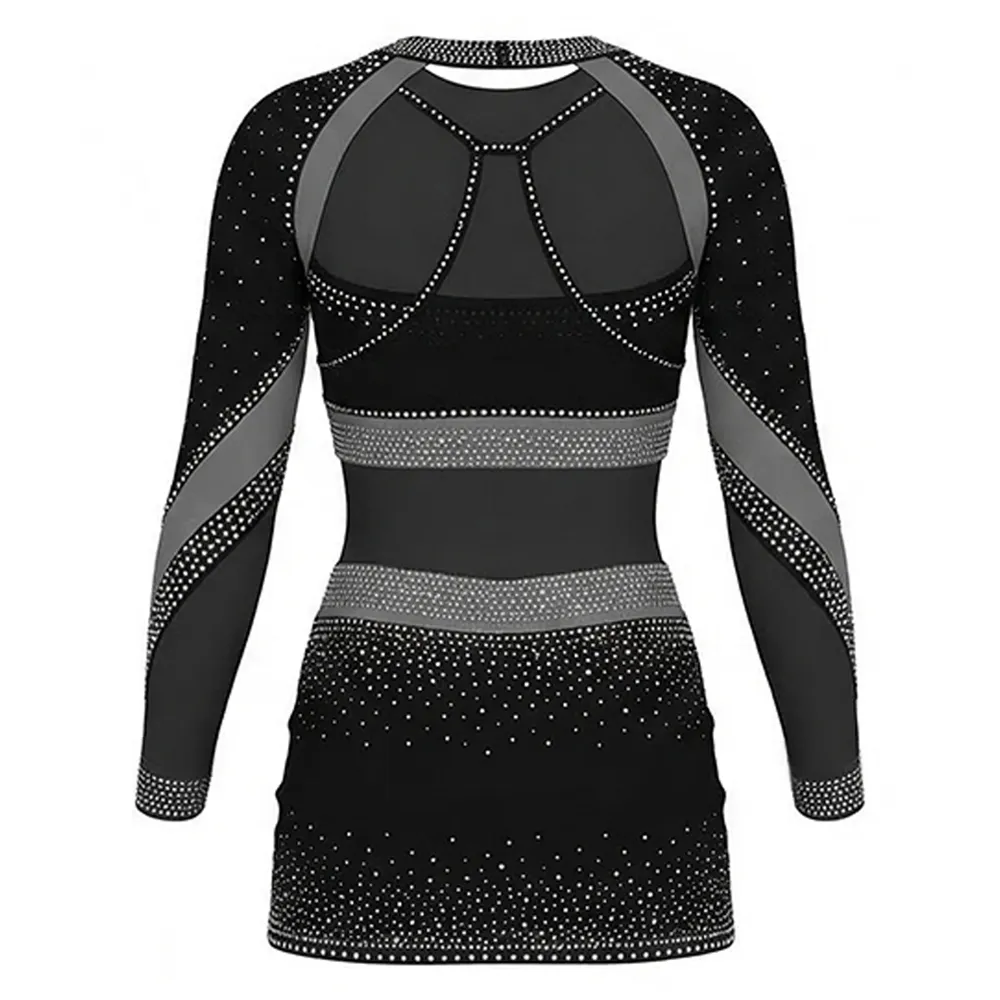 Customize Cheerleader Cheerleading Uniforms Long Sleeve Cheer Uniform for Competition – photo 3