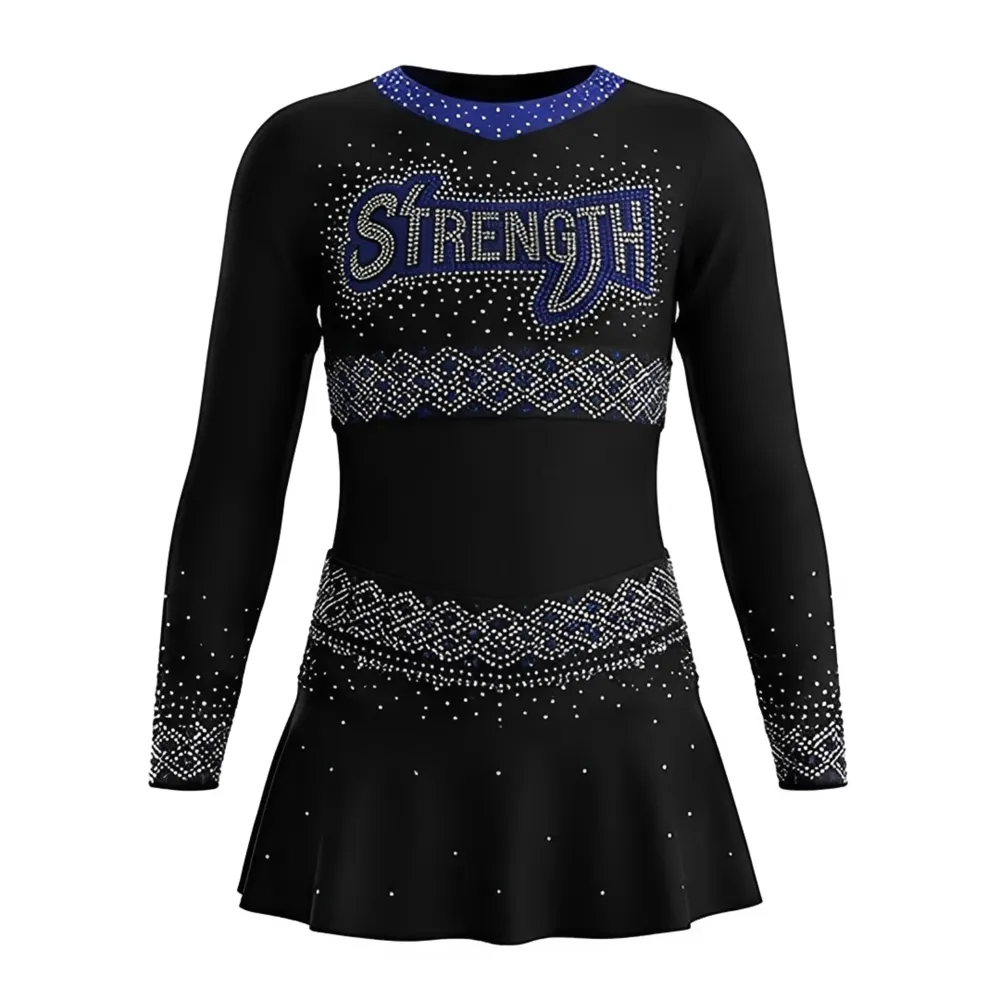 Girls' Cheerleading Uniforms Cheerleading Uniform With Rhinestones for Girls Cheerleading Clothes – photo 2