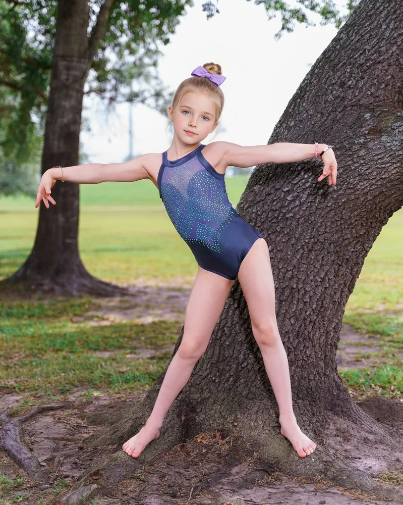 For Glitter Rhinestones Training Gymnastics Leotard Girls Toddler Dance Ballet Purple for Clothing – photo 2