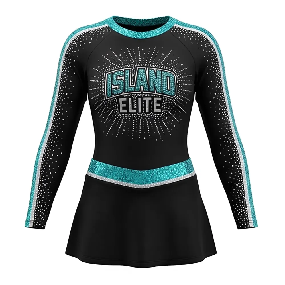 Cheerleading Uniform Compression Fabric Durable for Professional Cheerleading Team National Competition Stage Outfits – photo 2