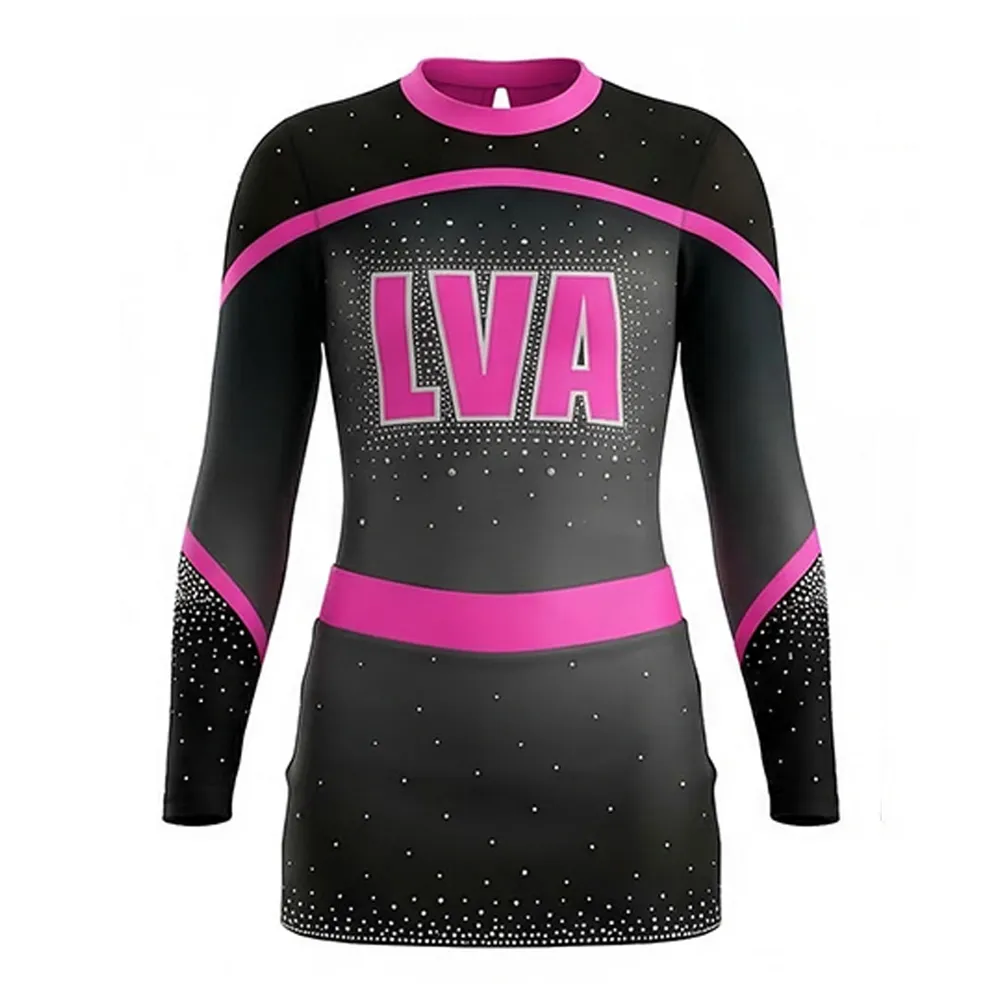 Cheerleading Uniform High Collar Stretchy Cheer Squad Parade Carnival Performance Athletic Wear – photo 2