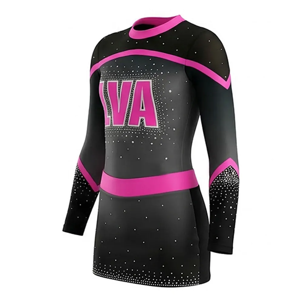 Cheerleading Uniform High Collar Stretchy Cheer Squad Parade Carnival Performance Athletic Wear – photo 3