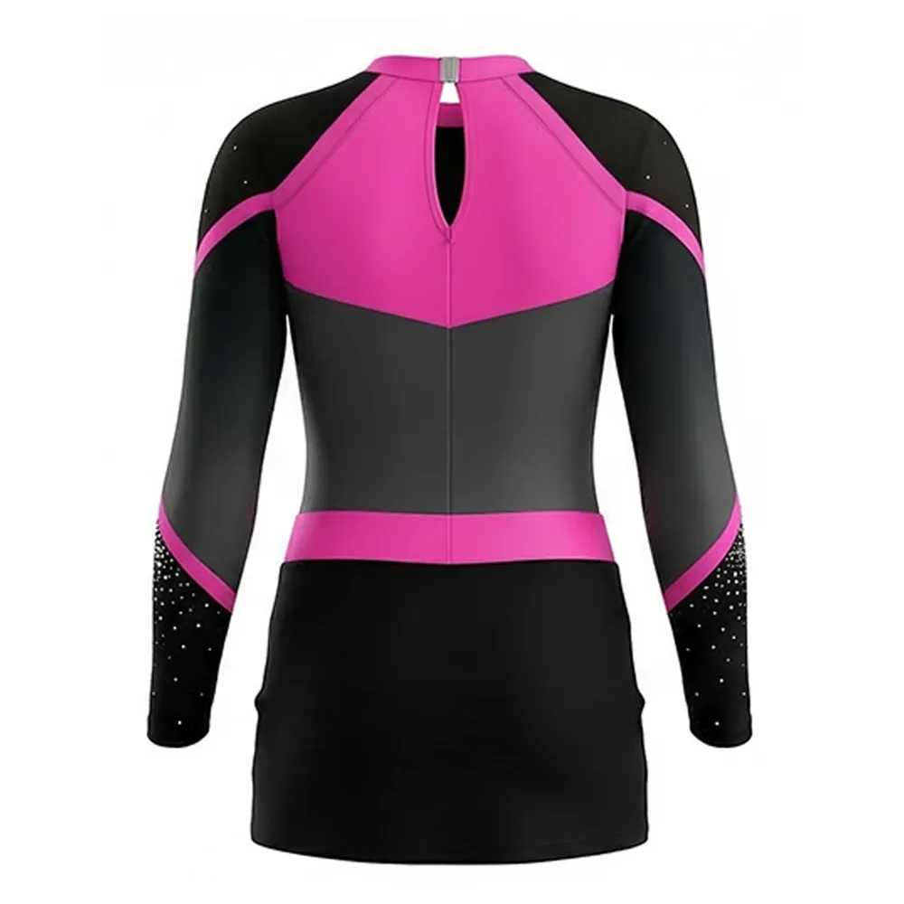 Cheerleading Uniform High Collar Stretchy Cheer Squad Parade Carnival Performance Athletic Wear – photo 4