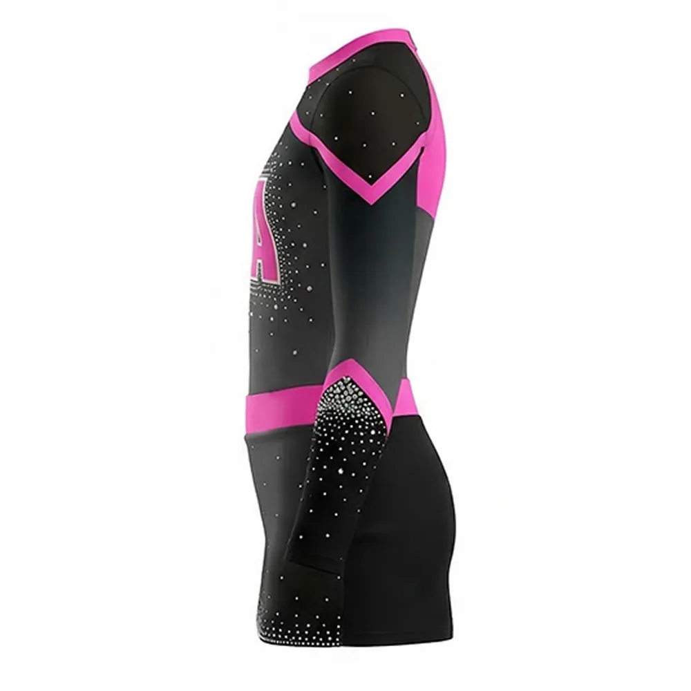 Cheerleading Uniform High Collar Stretchy Cheer Squad Parade Carnival Performance Athletic Wear – photo 5