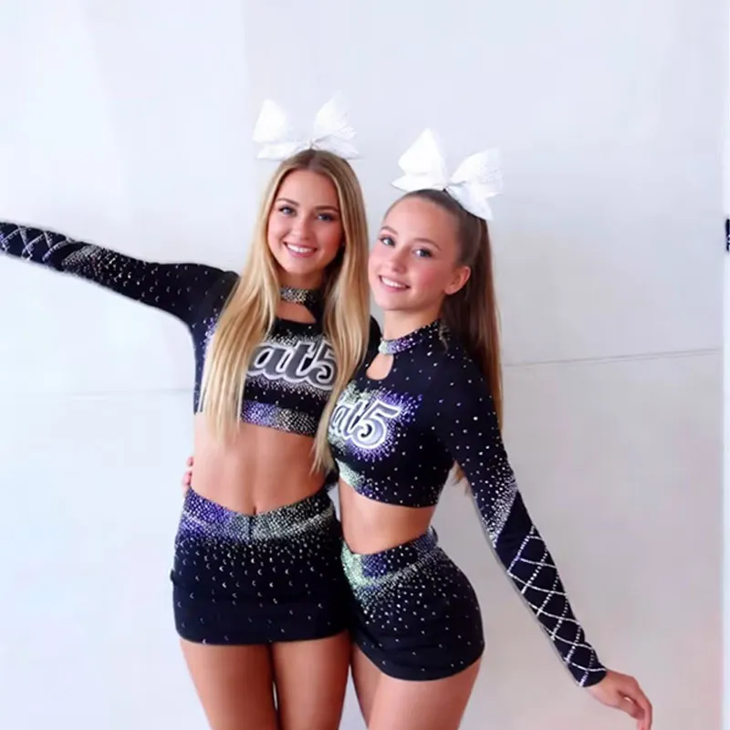 Cheerleading Uniform Color Logo Cheer Team Training Match Game Day Performance Costumes for School College – photo 2